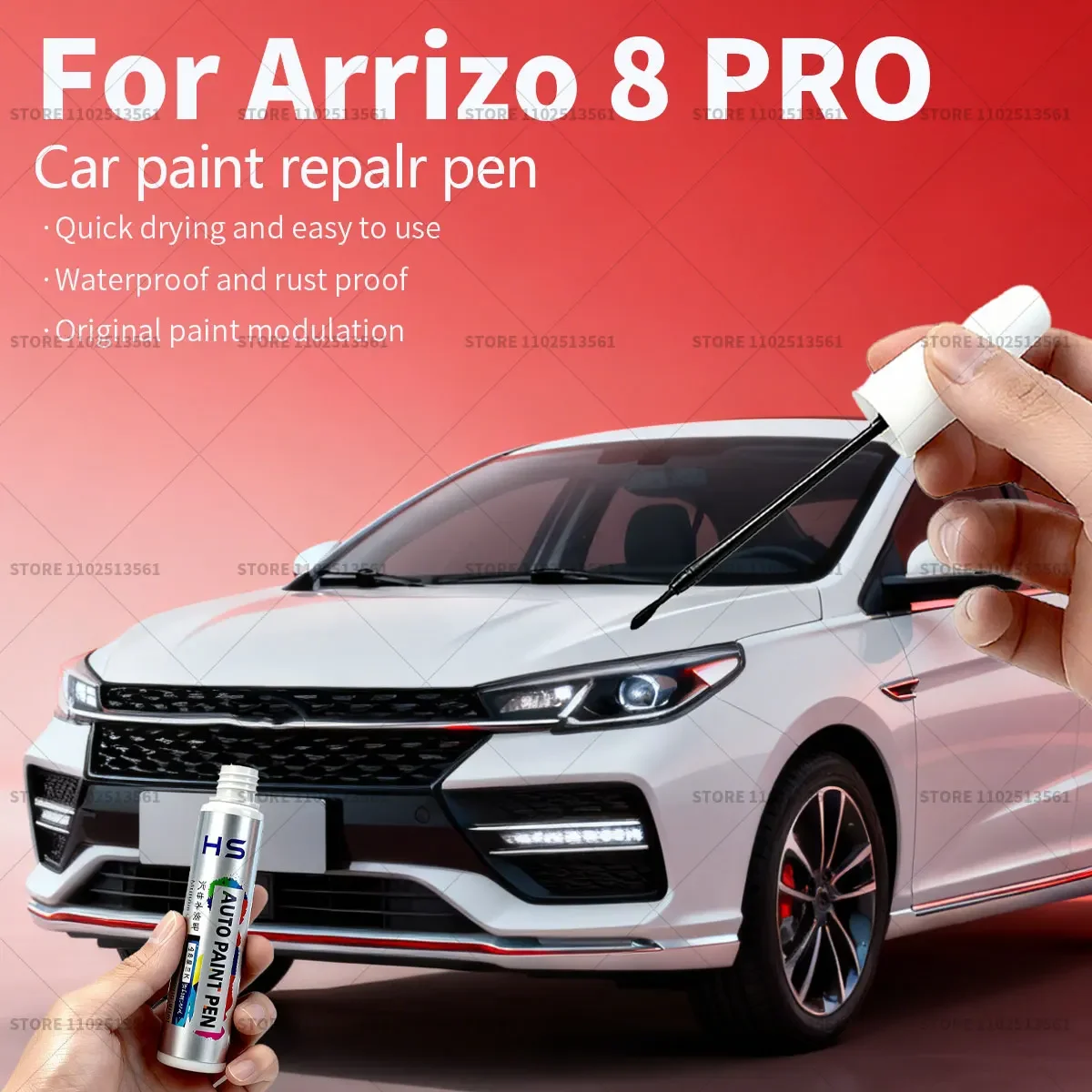 

Car Paint Repair Pen Touch Up Scratch Remover DIY Auto Accessories For Chery Arrizo 8 PRO Graphite Black Pearly White 100 Gray