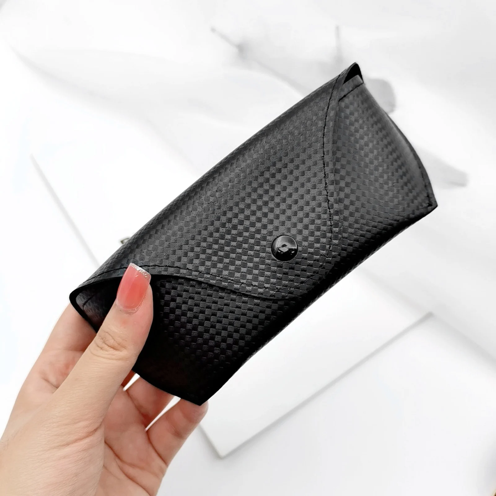 Grass Pattern Sunglasses Case PU Leather Hard Shell Eyeglass Holder Box For Men Women Travel Accessories - view 5