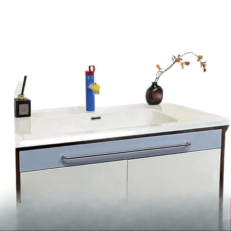 

Contrasting colors Memphis solid wood paint ceramic basin retro medieval washing table