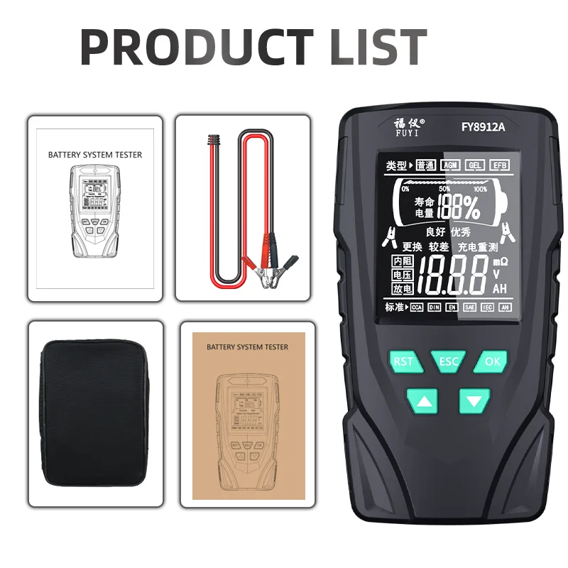 Imagem -06 - Mastfuyi-multifunctional Battery Tester Resistência Interna Tensão Descarga Corrente Power Lifespan Test Meter