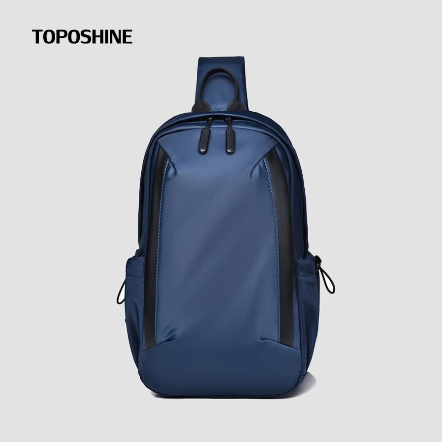 Toposhine Men's Chest Bag Trendy Brand Diagonal Backpack Summer Small Bag Light Luxury Single Shoulder Bag Advanced Fabric Bag