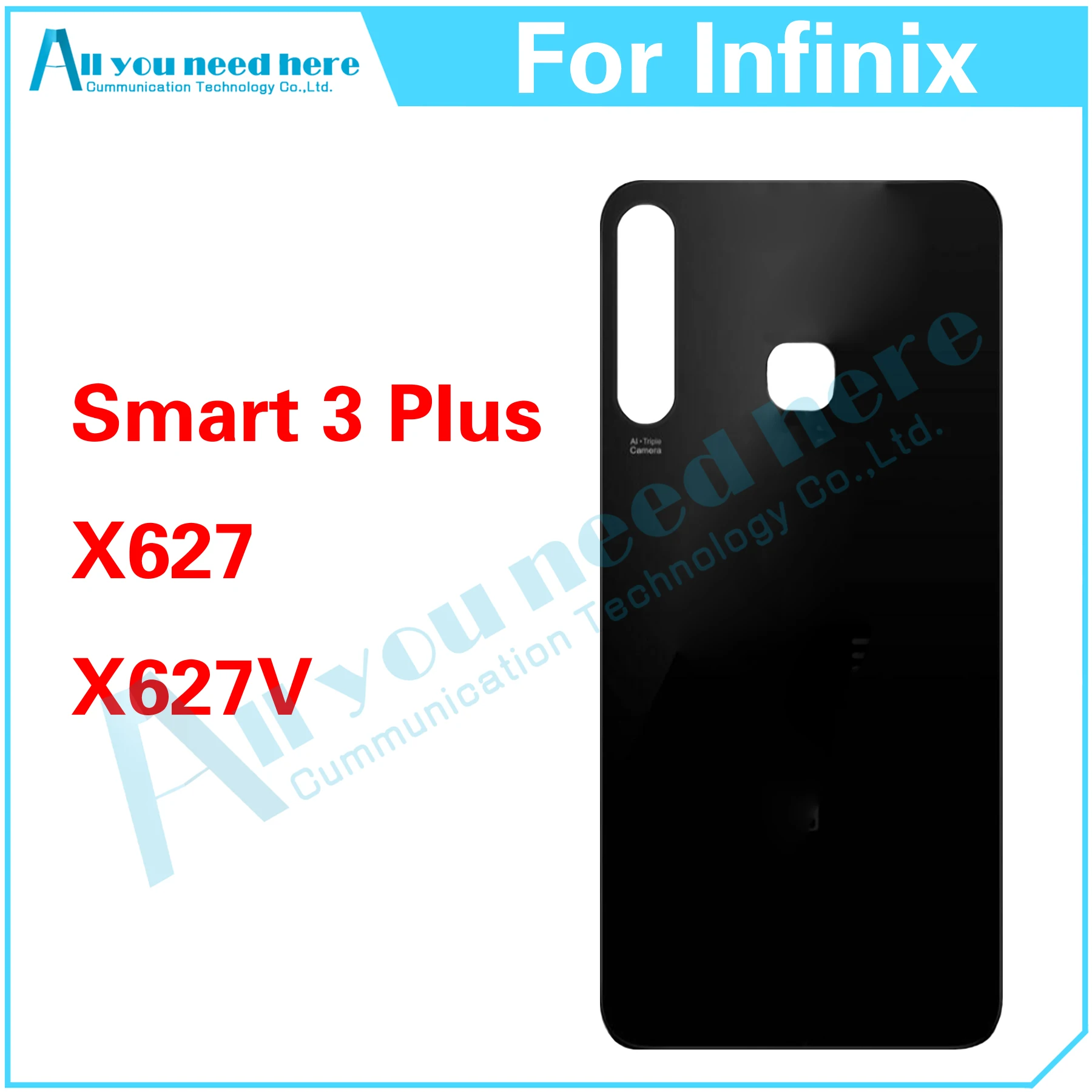 

10PCS For Infinix Smart 3 Plus X627 X627V Smart3Plus Rear Case Battery Back Cover Door Housing Repair Parts Replacement