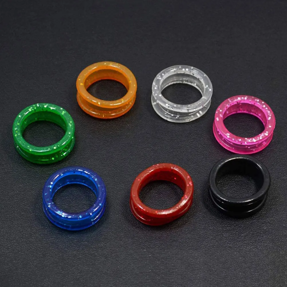 

18pcs Silicone Finger Rings For Scissors Comfort Grip Inserts Hairdressing Pet Grooming Tools Shear Thumb Insert