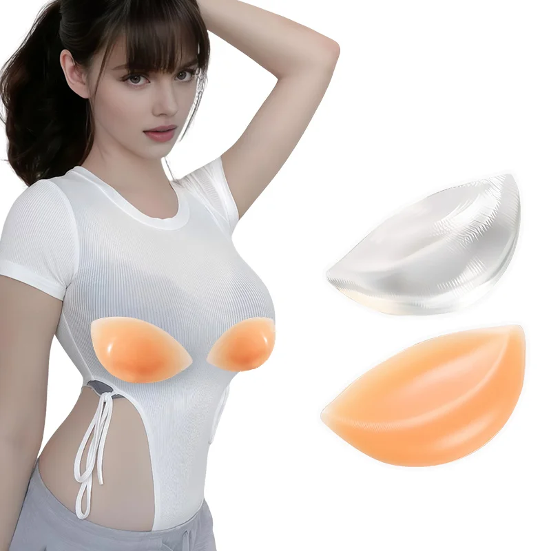 

Women Fashion Soft Silicone Gel Bra Breast Enhancer Push Up Inserts Pads Make the breasts look larger Push up the breasts 1 Pair