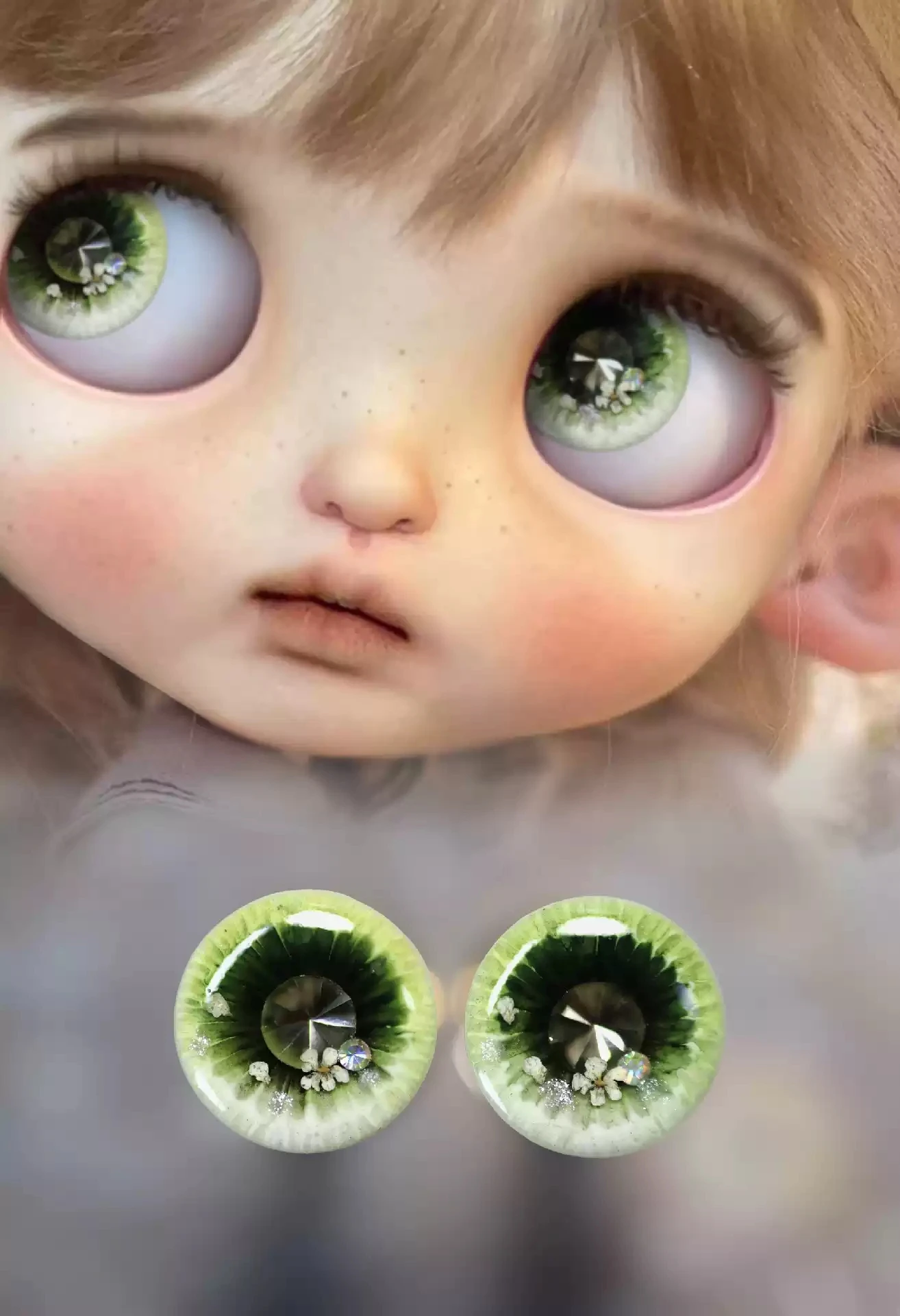 

Dula Handmade Three-dimensional glue hand engraving hedyotis Magnetism Eyepiece Eye Chips Blythe Bjd Doll Accessories