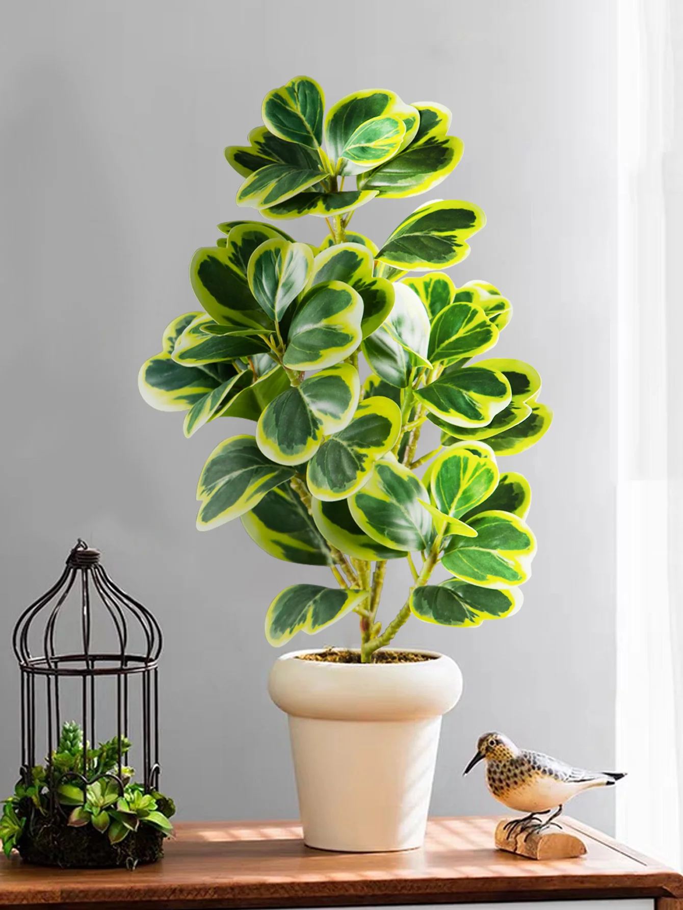 20-37cm Small Artificial Heart-leaf Hoya Plants Fake Succulent Landscape Plastic Magnolia Leaves For Home Office New Year Decor