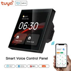 Tuya Wifi Smart Touch Screen Center Control Panel Voice Control Alexa Built-in Zigbee Gateway Built-in For Intelligent Scenes