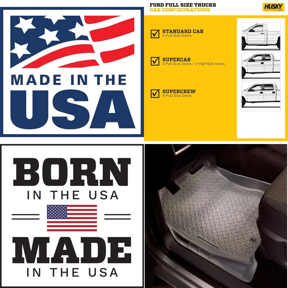 

80-96 Ford Bronco Full Size Classic Style Black Floor Lin