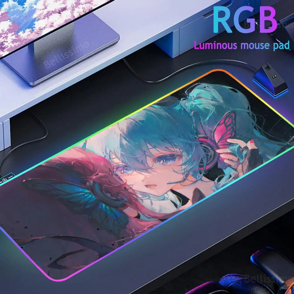 Hololive Virtual Idol Anime Hatsune Miku Mouse Pad Computer Desk Accessories Desk Protector Large 1200x600mm Extened  Pad 4mm