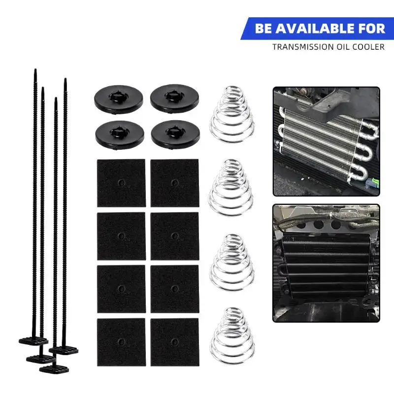 Electric Radiator Fan Tie Strap Mounting Kit Zip Ties Straps Tabs Springs For Car Air Conditioning Radiator Fan Accessories