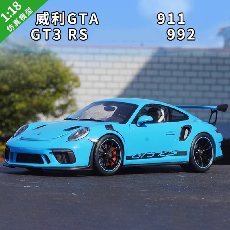 

Welly GTA литой под давлением масштаб 1:18 911 GT3 RS 922, автомобильный сплав, имитация модели автомобиля, коллекция украшений, подарочные игрушки, статический дисплей