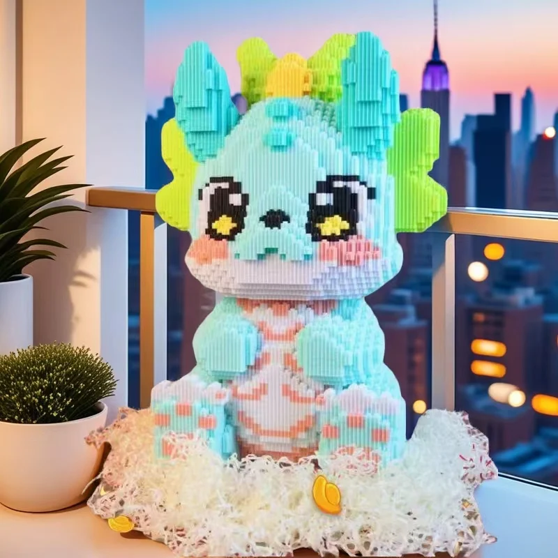 3512 قطعة من مكعبات بناء الأطفال التنين الأخضر، مناسبة للبالغين والشباب كهدايا عيد الميلاد وعيد الشكر وهدايا عيد الميلاد