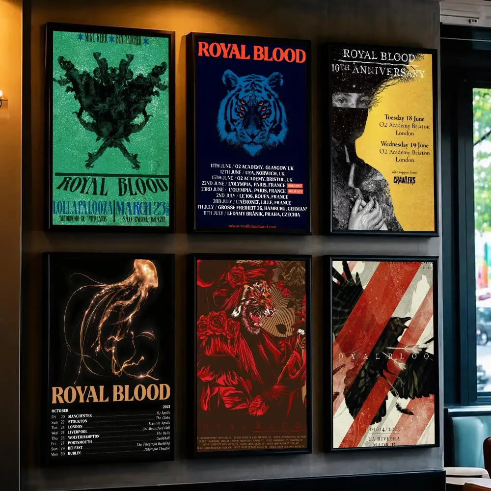 band R-Royal Blood-D Poster Minimalist Wall Sticker for Cafe Office Bar Home Decor and Gift