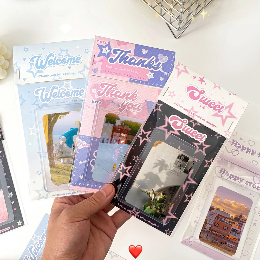 10PCS Lovely Card Head Paper Card Back Card Protective Packaging Gift DIY Material Art Supplies Student Stationery Korean Style