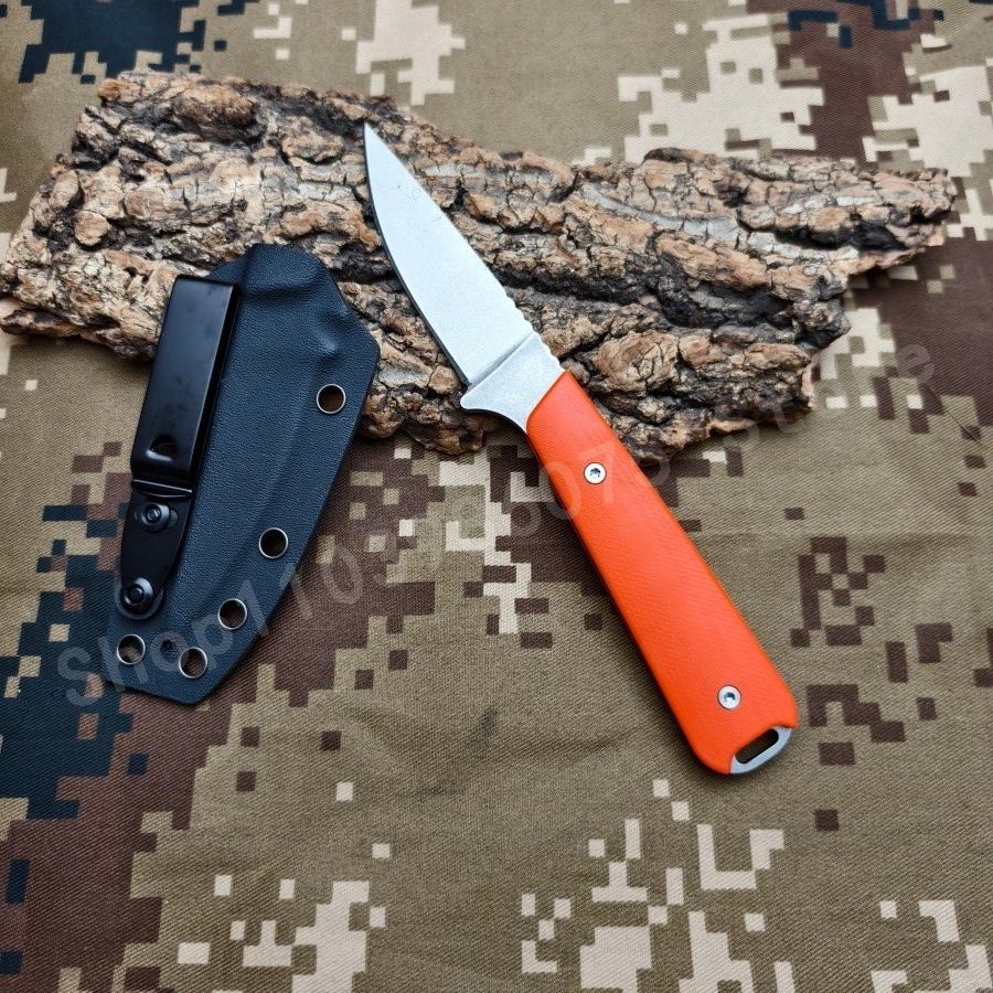 

Оранжевый нож для разделки мяса, подходит для кемпинга, походов, повседневного использования, экстренных ситуаций, практичный нож для резки, рыболовный нож