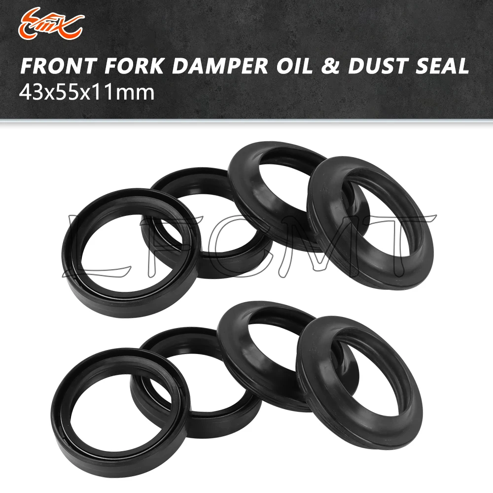 43x55x11 Motorcycle Front Fork Shock Oil Seal 43 55 Dust Cover Fit for F800GS ADV Standard ABS 12-15 R45 R50 R60 R65 R75 73-85