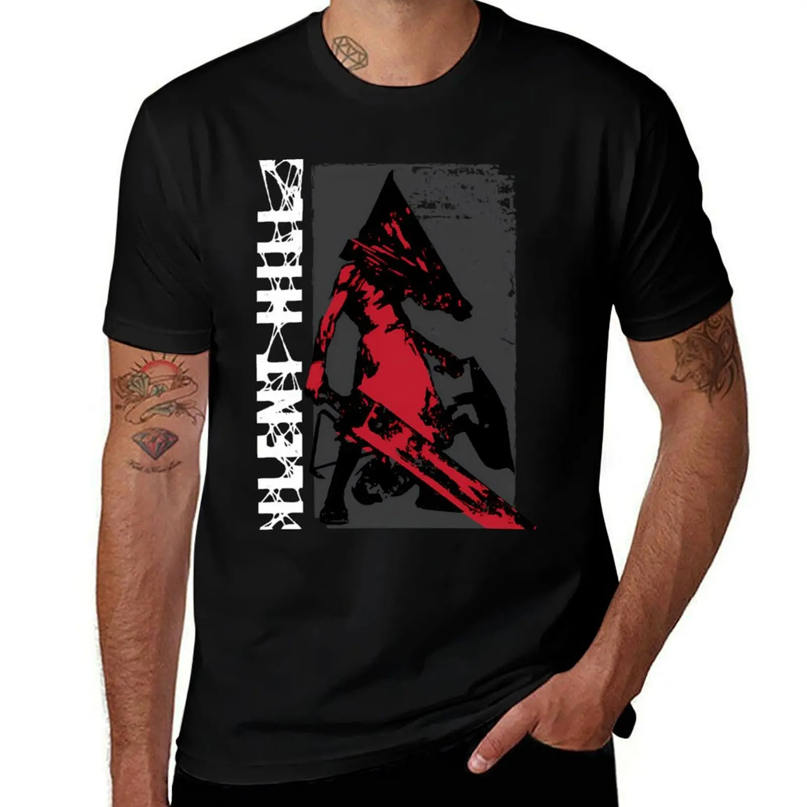 Red Pyramid Thing T-Shirt customizeds anime stuff anime essential t shirt Short sleeve tee men