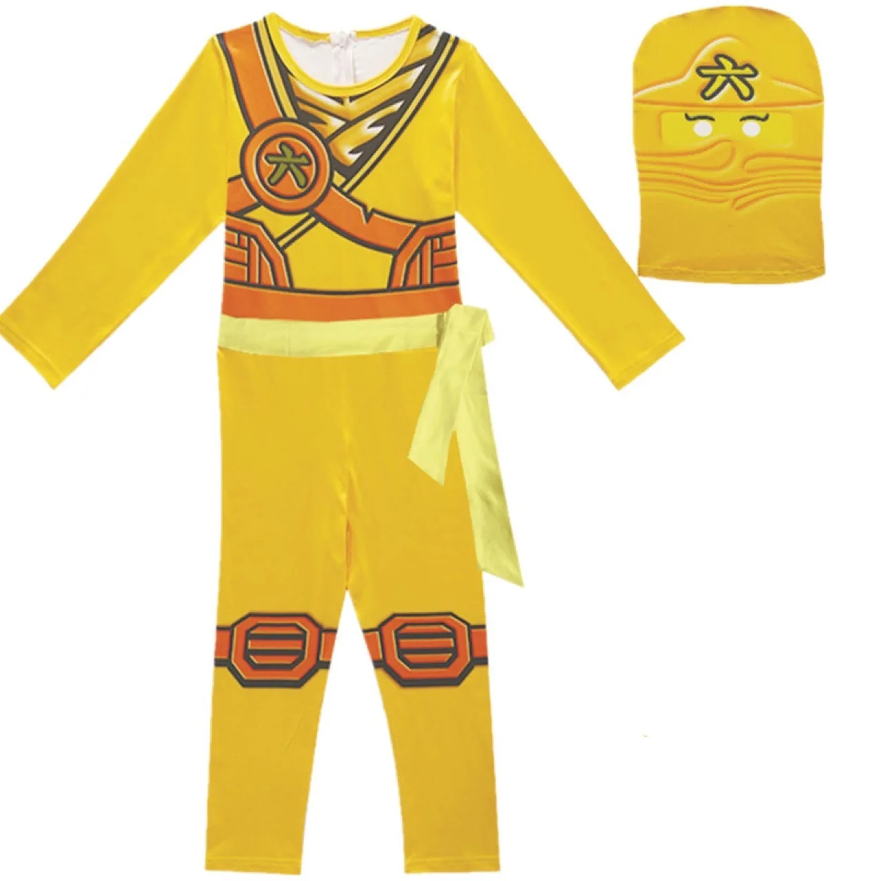 Kinderen Performance Ninja Cosplay Jumpsuit Met Hoofddeksels Kostuums Halloween Voor Volwassen Ninja