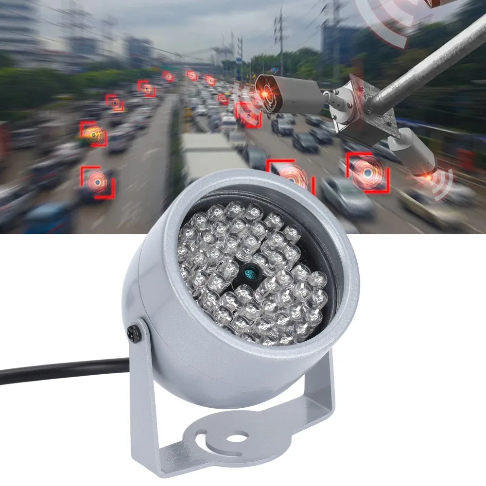 48 LEDs Fill Light Auto Induction 12V Voltage Infrared Lamp High Power Array Design Surveillance Lamp Darkness Lighting