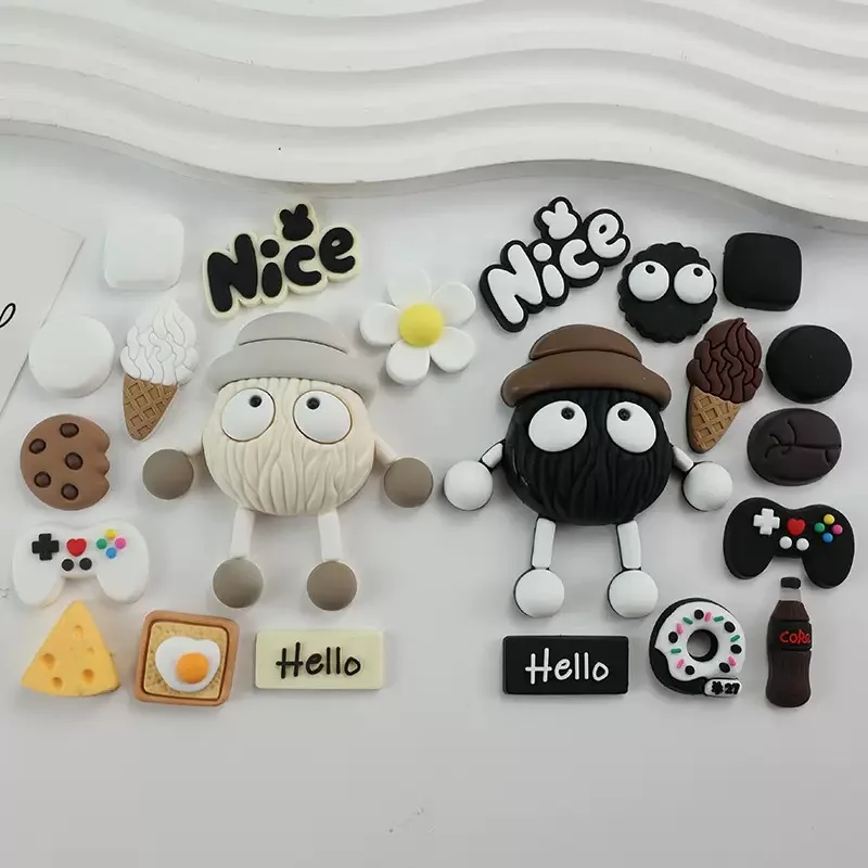 New Fashion Set Hole Shoe Accessorie Women Cute Bear Flowers DIY 3D Shoe Buckle Woman Many Kinds Clog Shoes Decorations image 5