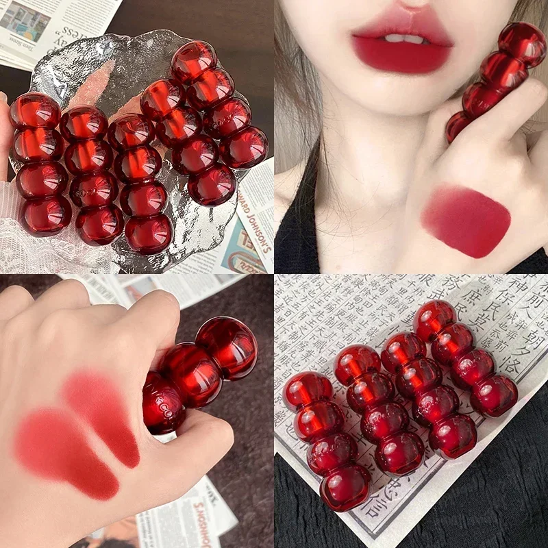 Waterproof Velvet Lipstick Brown Matte Low Saturation Pink Mist Rose Lip Gloss Long Lasting Easy To Color Lip Tint Makeup