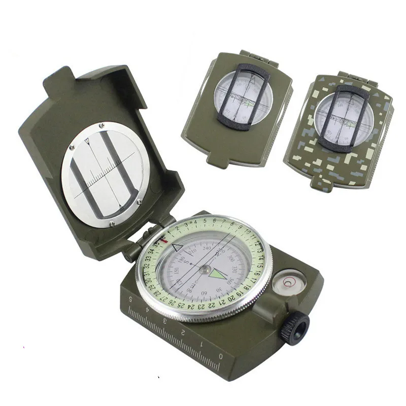 Camping Survival Compass Military Sighting Luminous Lensatic Waterproof Compass Geological Digital Compass Outdoor Equipment