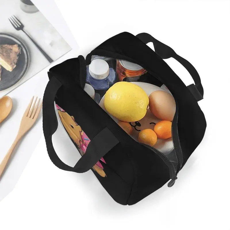 Cartoon Capybara hot lunch bag Female Male Office Student bento Storage Insulated bag Fun thickened insulated bento bag