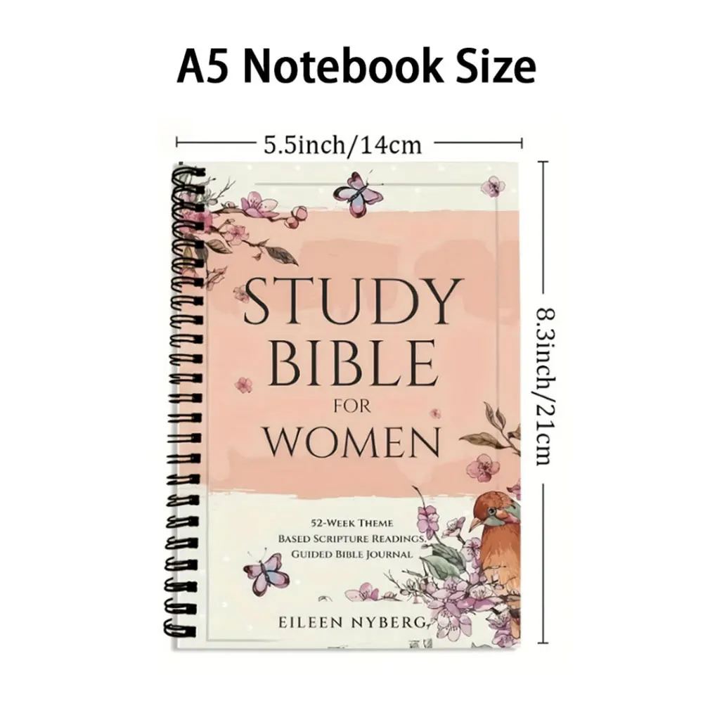 Bible Set Include Bible Quotes Spiral Coil Notebook,Pen and Tabs,Perfect Religious Gift for Church