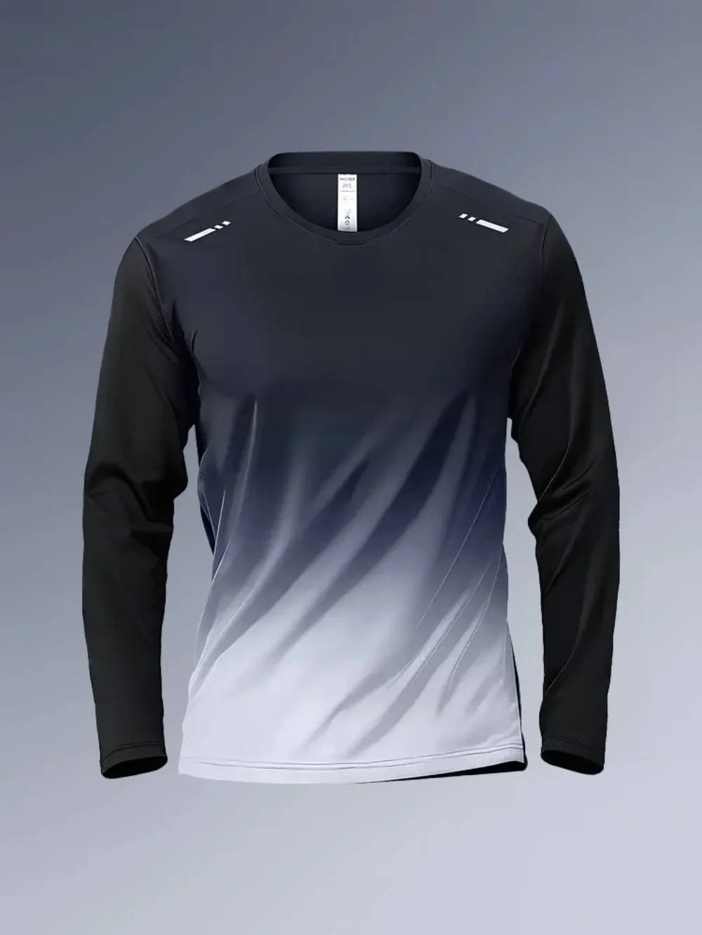Men's 3D Printed Long-Sleeved Sports T-Shirt  Women's and Men's Spring/Autumn Quick-Drying Training Stretch Running Family Shirt
