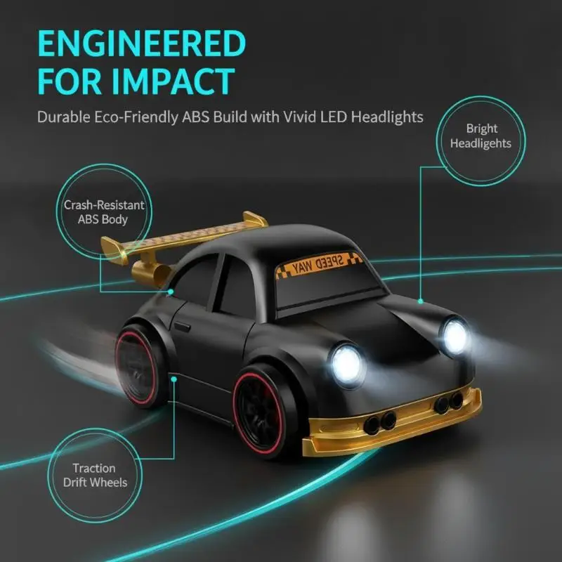 1 Set Multi Mode Smart Sensing RC Drift Car Anti Collision Remote Control Racing Toy for Boys Age 8-12