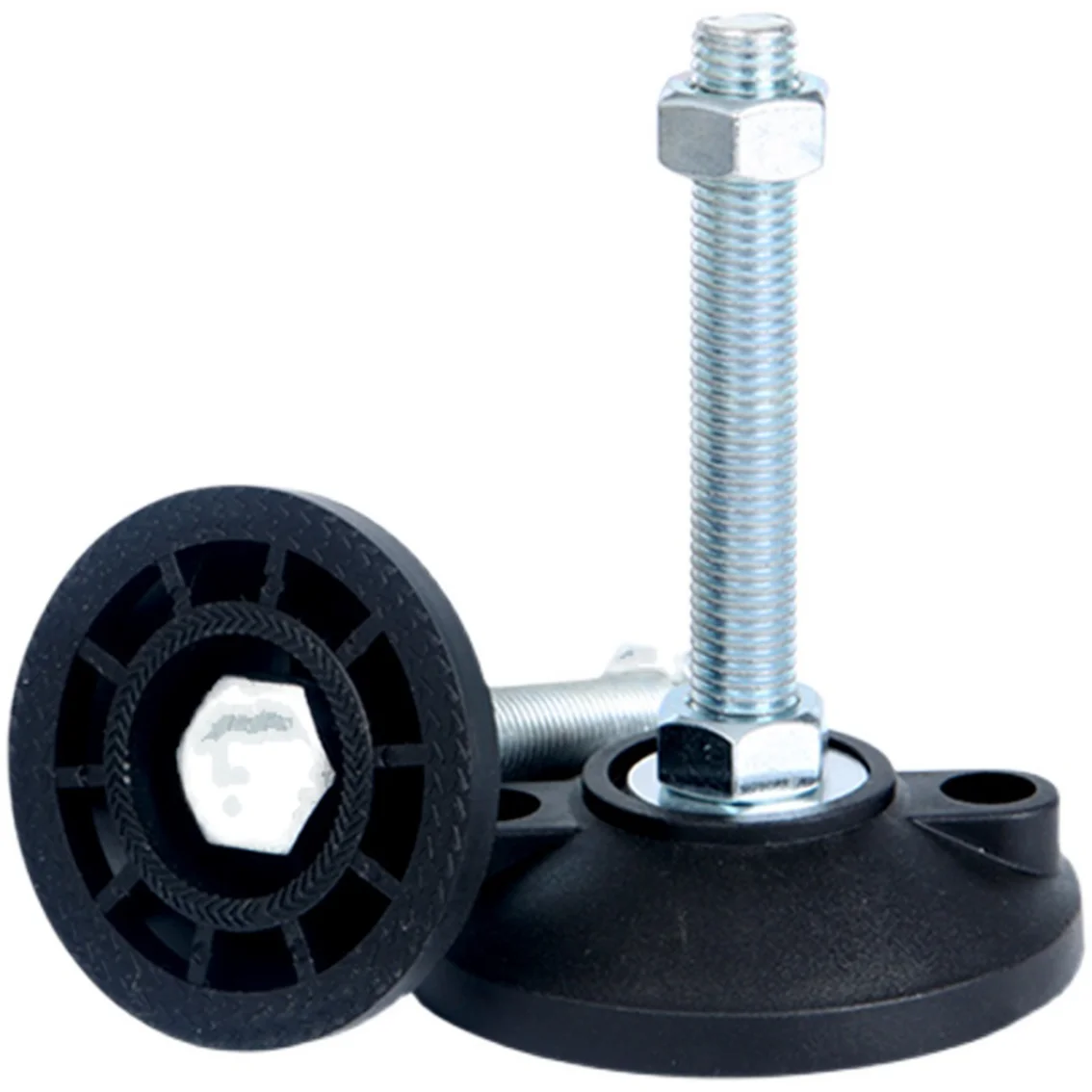 1/2/4Pcs 헤비 듀티 조정 가능한 레벨링 피트 나일론 기계 풋 컵베이스 Dia D80 산업용 기계 용 미끄럼 방지 나사 패드