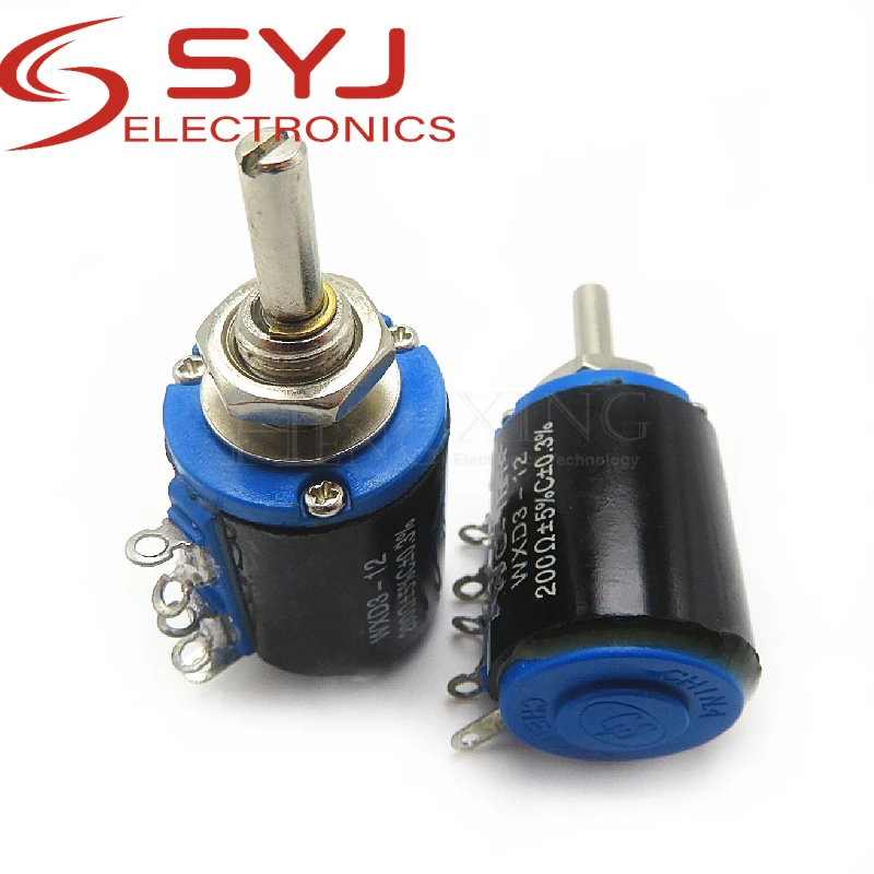 1piece Precision multi-turn potentiometer 5 turns short body WXD3-12-1W 200R