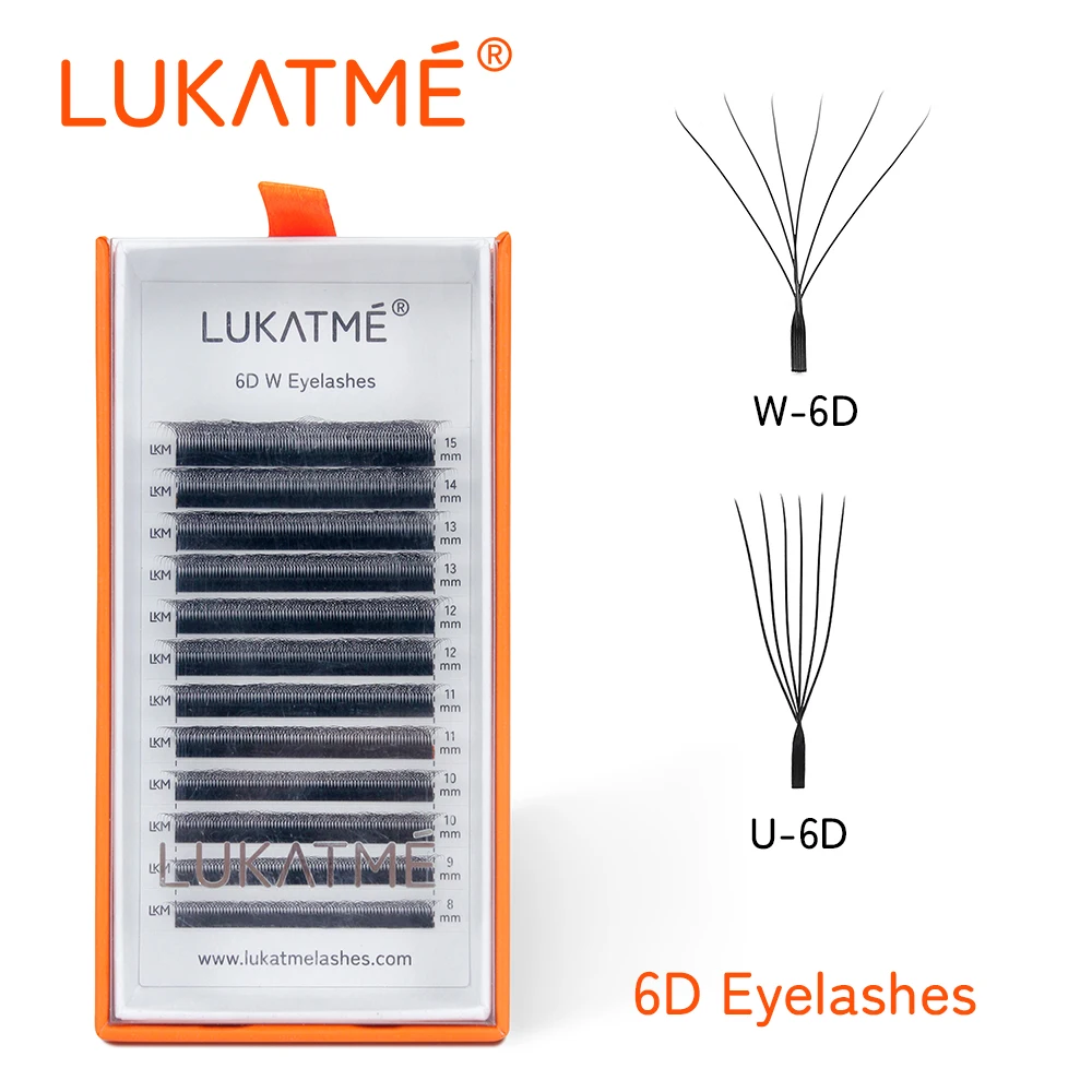 

LUKATME готовые 6D наращивание ресниц 6D W-образные фластотные ресницы U-образные 6D легкие ресницы из искусственной норки