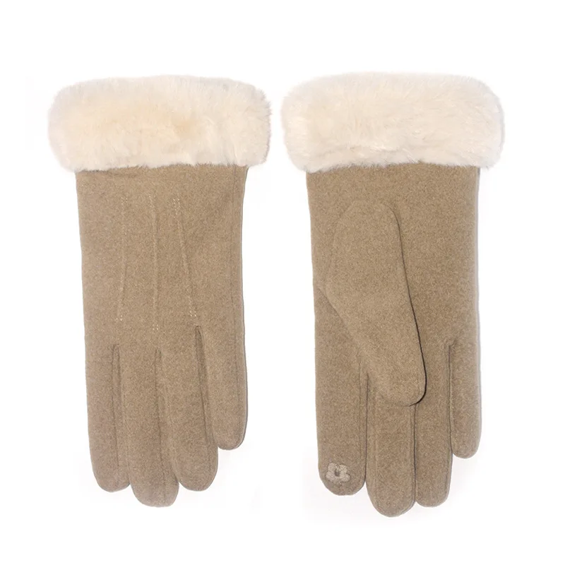 ใหม่แฟชั่นผู้หญิงถุงมือฤดูหนาวน่ารัก Furry Warm Mitts Mittens Full Finger นักเรียนกีฬากลางแจ้งหญิงสัมผัสหน้าจอถุงมือ T210