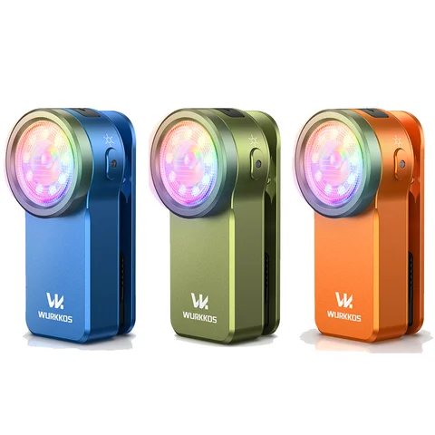 Wurkkos HD03 680LM Mini Clip Light USB C Rechargeable Pocket Flashlight Spotlight/Floodlight Portable EDC RGB Torch with Magnet