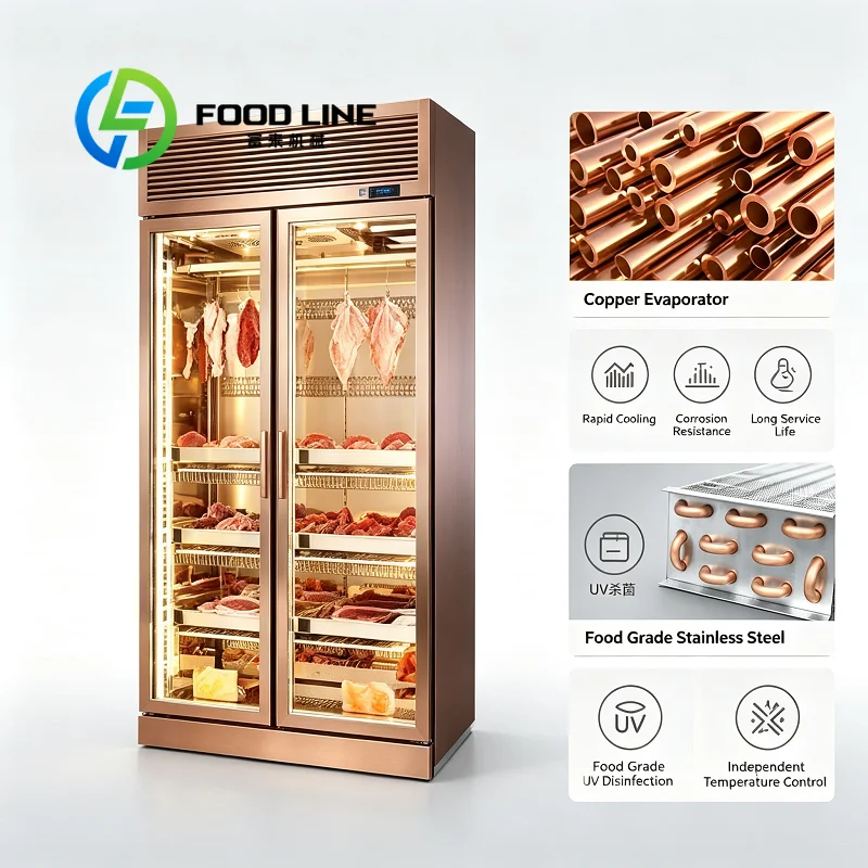 Dry Aging Beef Cabinet Stainless Steel Sealed Inner Chamber Prevents Cross Odor And External Pollution For Premium Beef Aging