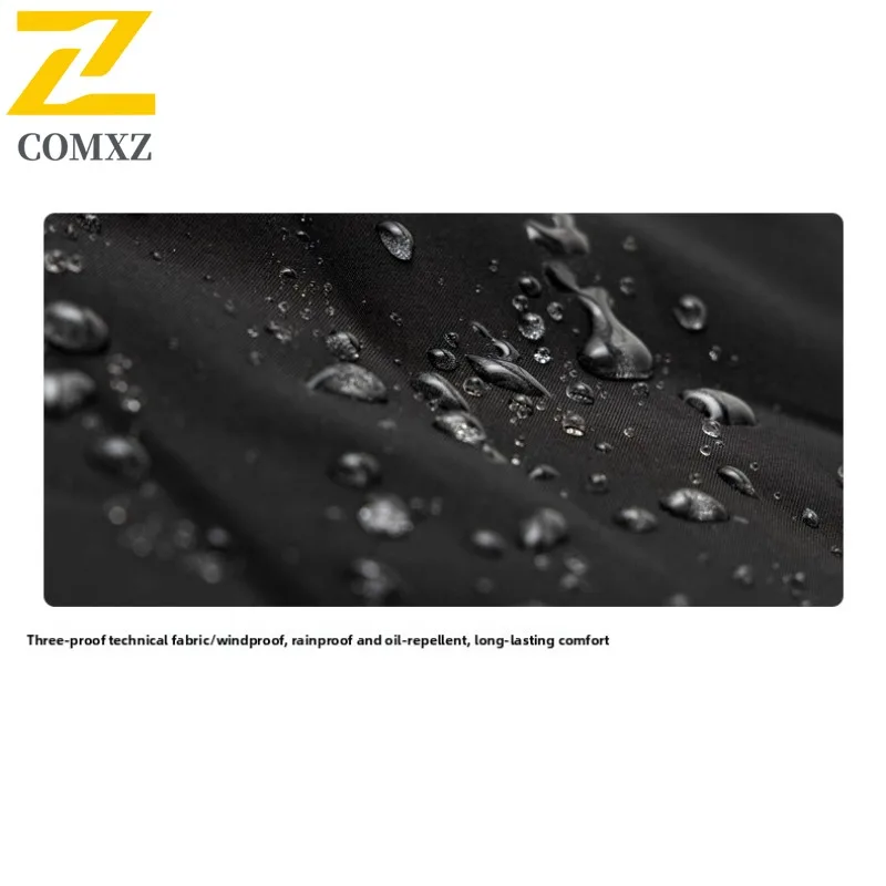 COMXZ مقنعين قسط سترة عادية 2025 الرجال في الهواء الطلق تنزه سترة واقية خفيفة لجميع الأغراض رحلة مقاومة للرياح الخريف سستة معطف