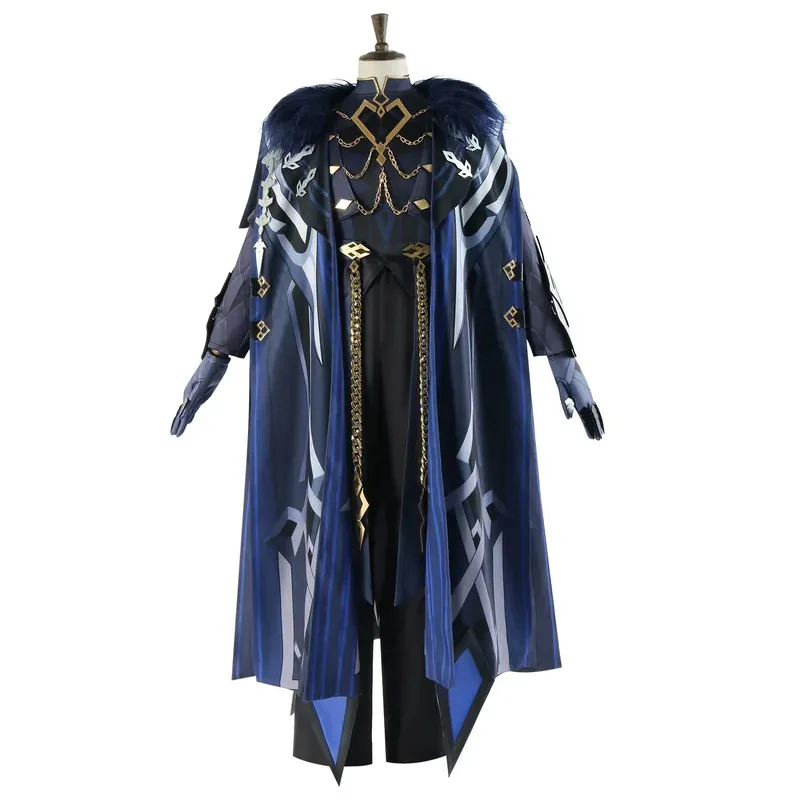 Genshin Impact Il Capitano The Captain Cosplay Costume Cloak Uniform Mask Eleven Fatui Harbingers Natlan Halloween for Women Men