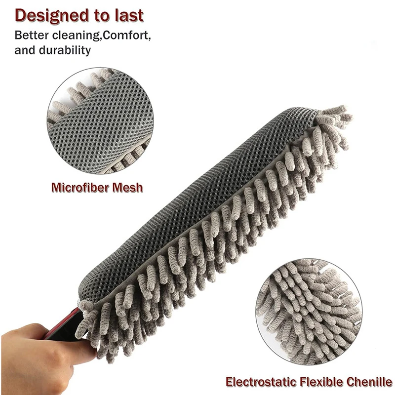Auto Detailing Wash Brush Duster Exterior Car Wheel Brush Scratch Free Universal for Cleaning Vehicle Truck SUV Van Tire Wheel