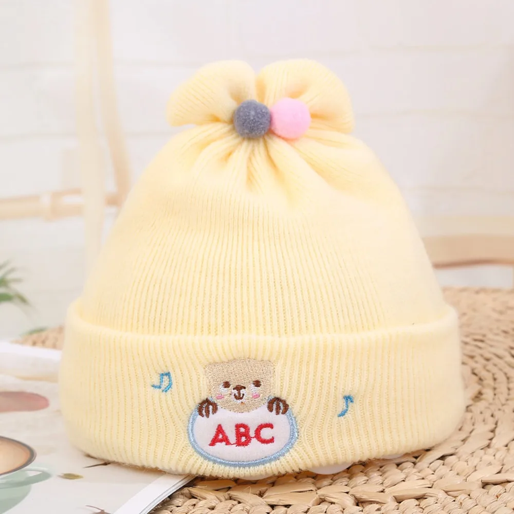 Cartoon Breathable Hat 0-6 Months Thickened Newborn Hat Super Soft Pullover Hat Spring