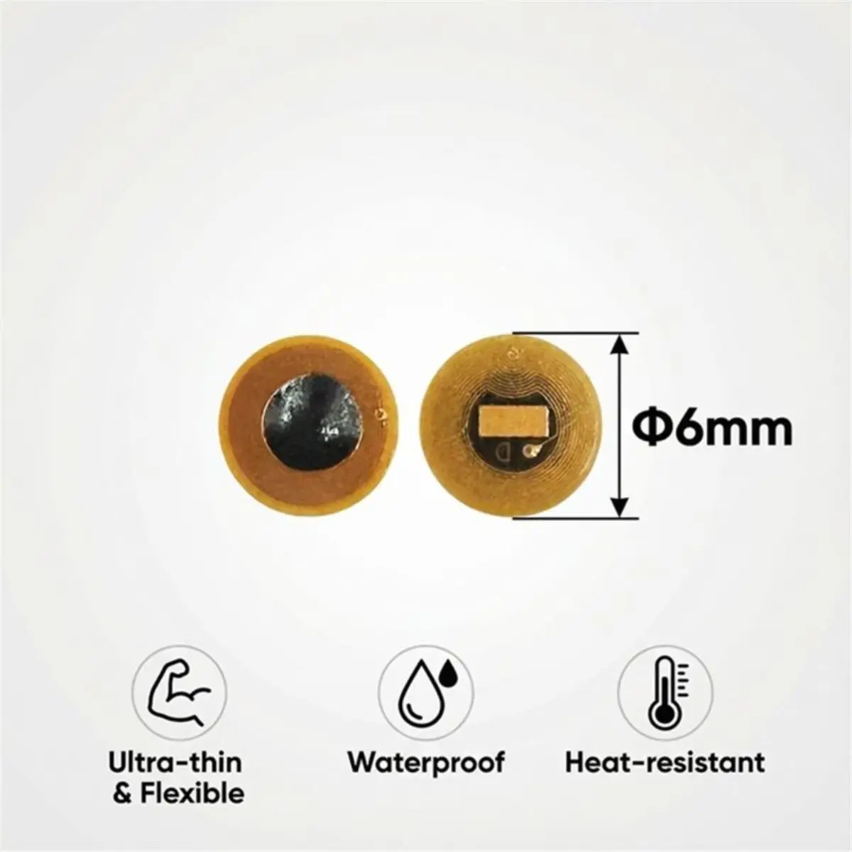 THANKSGIVING DAY 10pcs 6mm NXP NTAG213 NFC Tags Programmable RFID Stickers Round Waterproof FPC NFC Labels for Phones/Wearable
