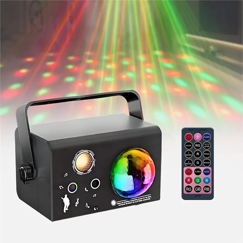 

Розничная торговля RGB звуковая активация вечерние огни диско-светильник с USB-пультом дистанционного управления для DJ KTV Club Christmas Party