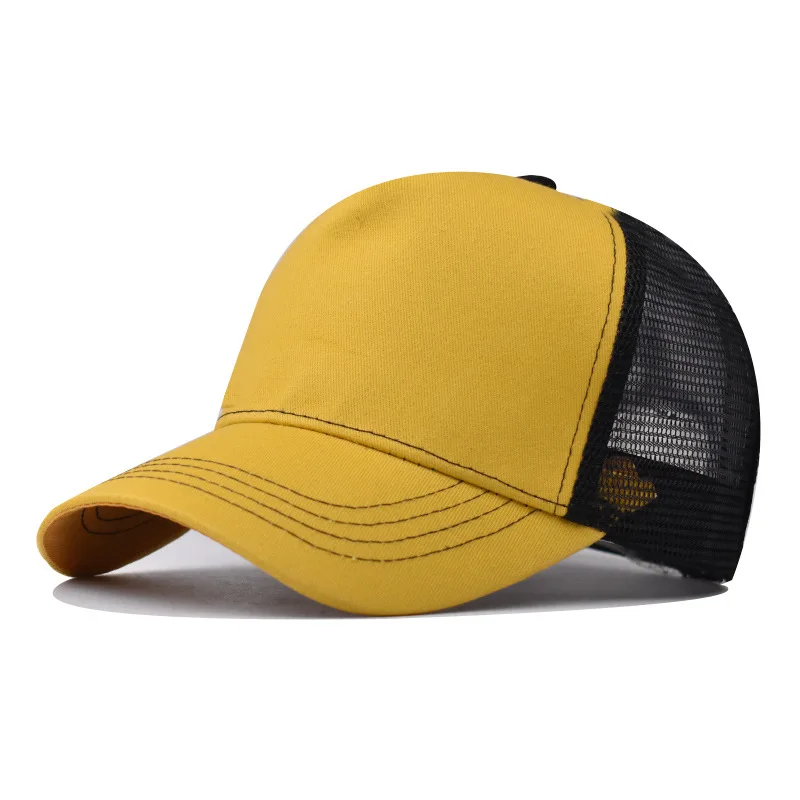 Neue 5-teilige Mesh-Baseballkappe für Erwachsene, Hip-Hop, gebogene Snapback-Hüte, Sommer-Sonnenschutz, Sonnenhut, einfache Trucker-Kappe, Werbung – Detail 17