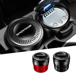 Car Cigarette Ashtray Cup Portable LED Light Holder Cigarette Ashtray Accessories for Kia Sportage Car Accessories