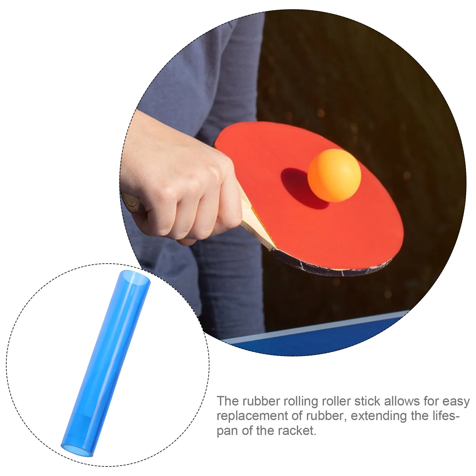 

Pong Paddle Rubber Roller Plastic Roller Pin Simple Fashionable Design Rubber Replacement Tool for Pingpong Bat Repair