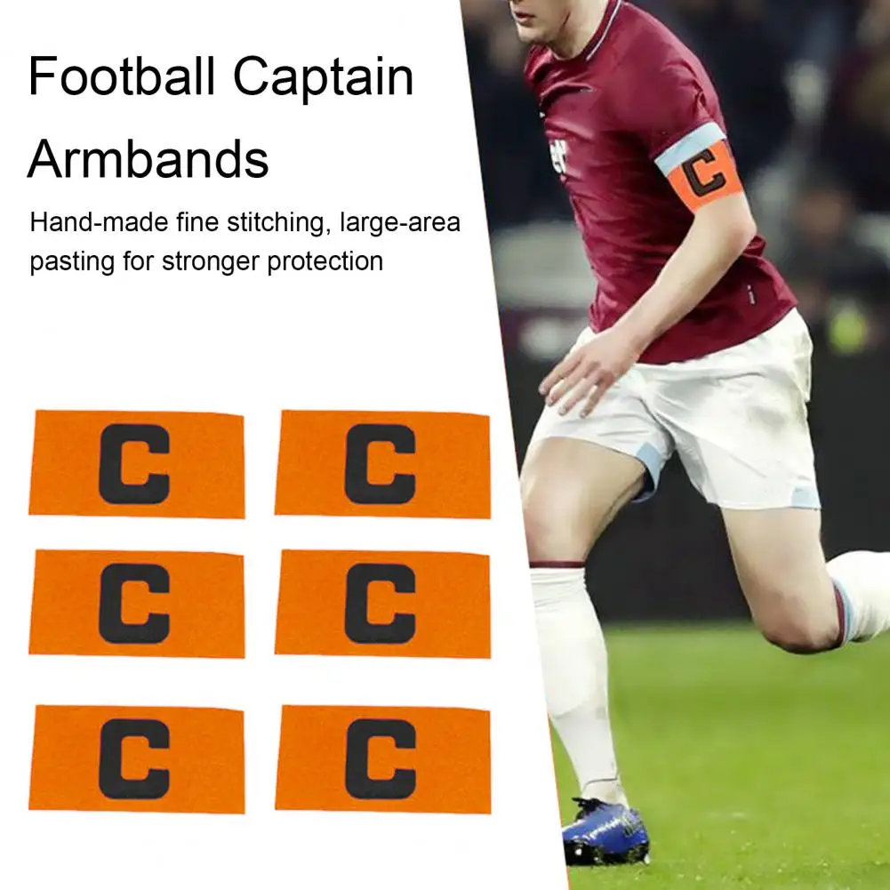 6Pcs Captain Armband Children's Football Captain Armband With Adjustable Fastener Tape Elastic Football Basketball Bands