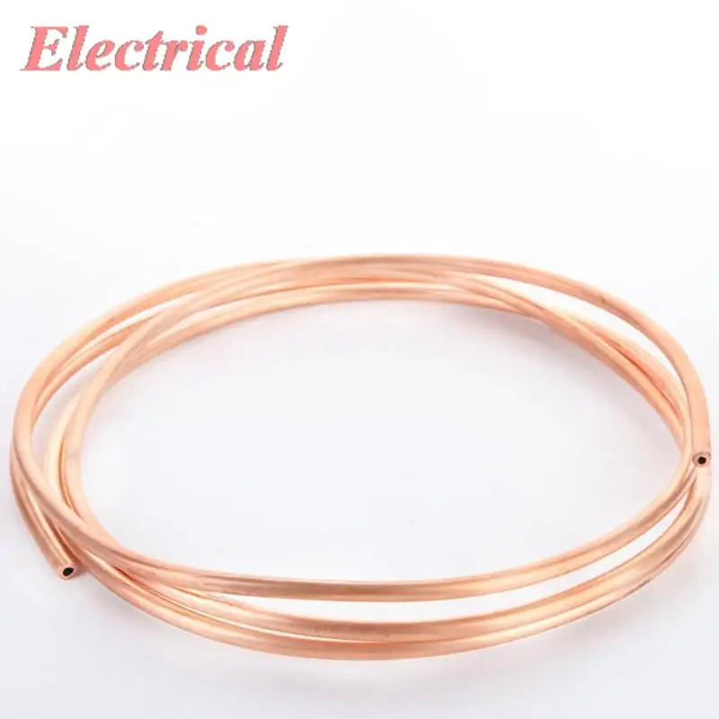 Tubo de cobre para aire acondicionado, 1 metro, 2/3/4/5/6/6,35/8/9,52/10/12/12,7/14/16/19mm, Gas recogido, agua, plomería, espesor ODx