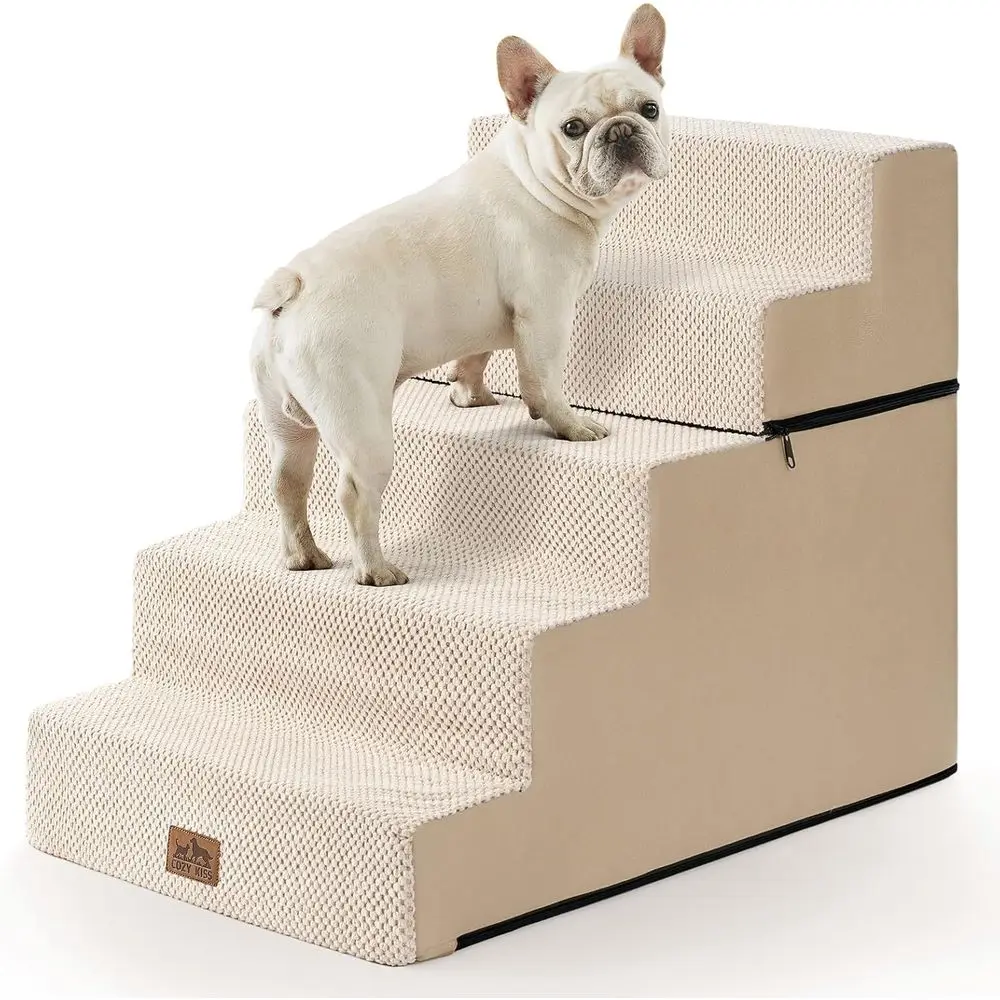 

Dog Stairs or Small Dogs, 5 Tier Removable Wider Pet Stairs or Couch and Bed, 23.6" H Non-Slip Dog Steps or Puppies and Old Cats