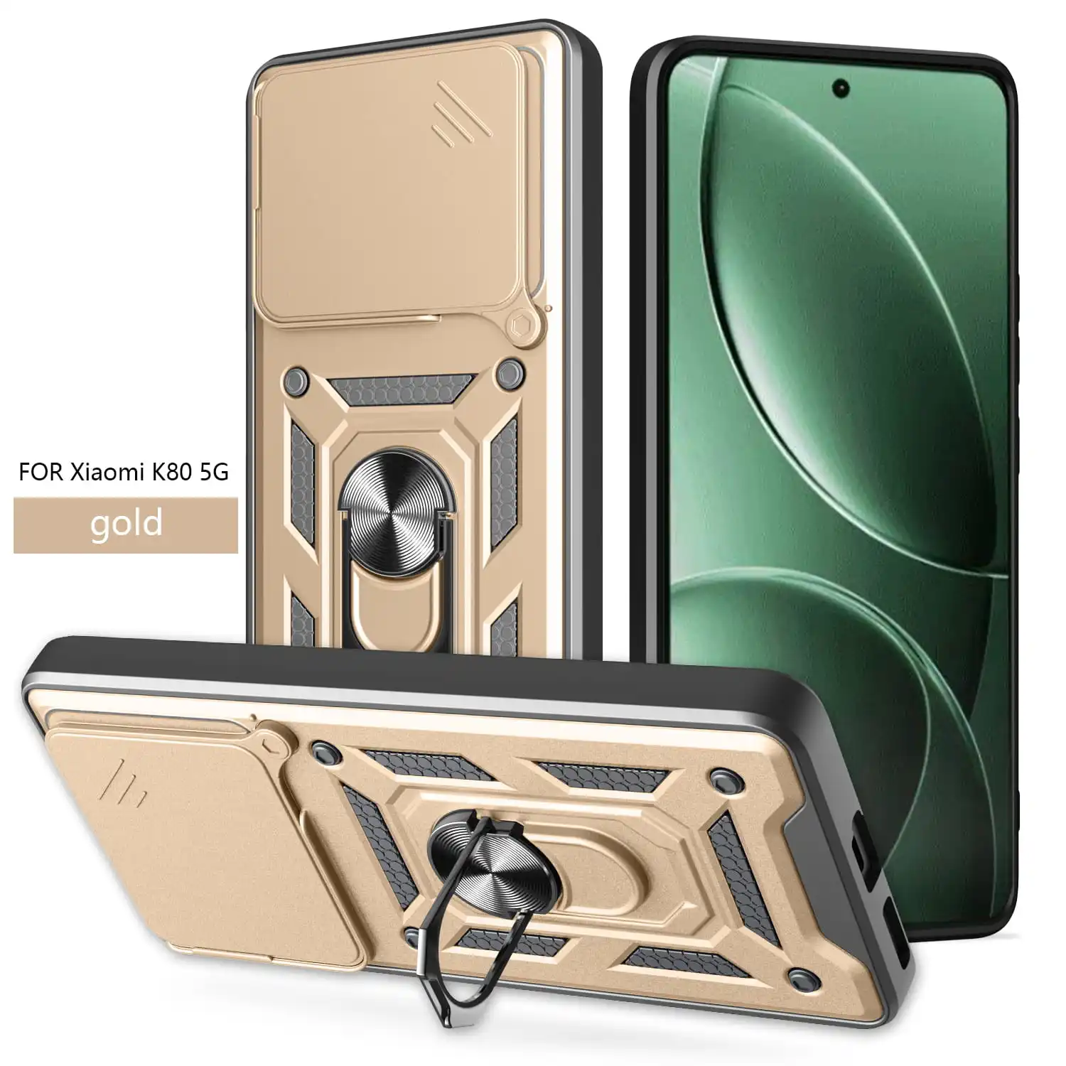 Xiaomi Redmi K80 スライドカメラ保護スタンド電話シェル Funda Redmi K80Pro K70E K70Pro 5G カバー用ケース