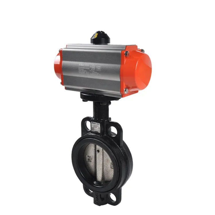 COVNA Actuator Valves DN150 PN10 ductile iron  EPDM flow control automatic air pneumatic actuated wafer butterfly valve